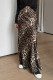 Casual Leopard Print Regular High Waist Full Print Bottoms