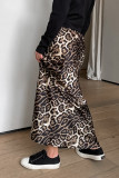 Casual Leopard Print Regular High Waist Full Print Bottoms