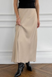 Elegant Solid Color Zipper Regular High Waist Solid Color Bottoms
