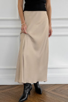 Elegant Solid Color Zipper Regular High Waist Solid Color Bottoms