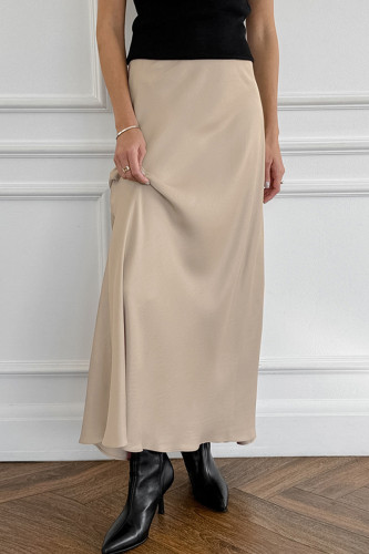 Elegant Solid Color Zipper Regular High Waist Solid Color Bottoms