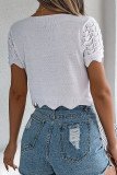 Sexy Vacation Solid Color Hollow Out Lace Up V Neck Outerwear