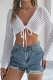 Sexy Vacation Solid Color Hollow Out Lace Up V Neck Outerwear
