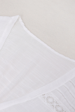 Casual Vacation Solid Color Patchwork See-Through Swimwears Cover Up