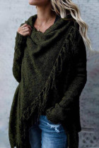 Fashion Casual Solid Patchwork O Neck Mid Waist Tops