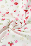 Celebrities Flowers Print O Neck Fishtail Dresses