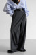 Solid Color Pocket Buttons Irregular Loose High Waist Wide Leg Solid Color Bottoms(No Belt)