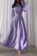 Elegant Solid Color Lace Up Patchwork Mandarin Collar A Line Dresses