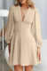 Daily Solid Color Buttons V Neck A Line Dresses