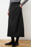 Daily Elegant Solid Color Pocket Loose High Waist Type A Solid Color Bottoms