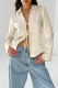 Sexy Solid Color Lace Up Turndown Collar Tops
