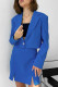 Casual Daily Solid Color Buttons Slit Turn-back Collar Long Sleeve Two Pieces