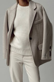 Casual Daily Solid Color Weave O Neck Tops