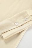Sexy Solid Color Buttons Turndown Collar Tops