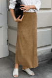 Daily Elegant Solid Color Patchwork Loose High Waist Straight Solid Color Bottoms