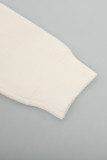 Casual Daily Solid Color Weave O Neck Tops