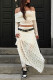 Sexy Solid Color Lace See-Through Off Shoulder Long Sleeve Two Pieces(No Belt)