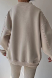 Casual Daily Solid Color Patchwork V Neck Tops