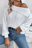 Sexy Solid Color Irregular Weave Turndown Collar Tops