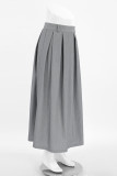 Street Elegant Solid Color Buttons Ruched Loose High Waist Type A Solid Color Bottoms