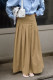 Street Elegant Solid Color Patchwork Pleated High Waist Type A Solid Color Bottoms