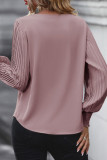 Sexy Daily Solid Color Ruched V Neck Tops
