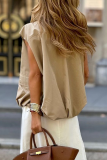 Casual Street Solid Color Zipper O Neck Tops