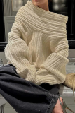 Casual Street Solid Color Potholes Off Shoulder Tops