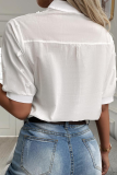 Sexy Solid Color Lace Mandarin Collar Tops