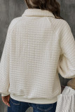 Casual Solid Color Buttons Texture Turndown Collar Tops
