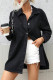 Casual Solid Color Buttons Turndown Collar Long Sleeve Loose Denim Jacket