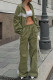 Casual Daily Stripe Patchwork Contrast Turndown Collar Long Sleeve Two Pieces