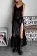 Sexy Solid Color Lace See-Through Slit V Neck Lace Dress Dresses