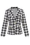 Casual Daily Plaid Buttons Contrast Turn-back Collar Outerwear