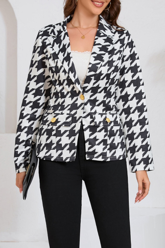 Casual Daily Plaid Buttons Contrast Turn-back Collar Outerwear
