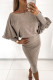 Elegant Solid Solid Color O Neck Pencil Skirt Dresses