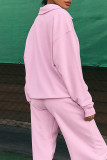 Casual Street Solid Color Pocket Buttons Turndown Collar Long Sleeve Two Pieces