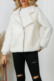 Casual Street Solid Color Patchwork Zipper Contrast Turndown Collar Outerwear
