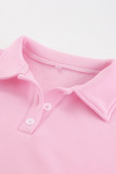 Casual Street Solid Color Pocket Buttons Turndown Collar Long Sleeve Two Pieces
