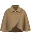 Casual Street Solid Color Buttons Turndown Collar Outerwear