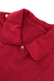 Casual Street Solid Color Buttons Turndown Collar Outerwear