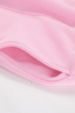 Casual Street Solid Color Pocket Buttons Turndown Collar Long Sleeve Two Pieces