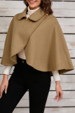 Casual Street Solid Color Buttons Turndown Collar Outerwear