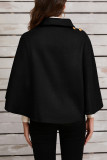 Casual Street Solid Color Buttons Turndown Collar Outerwear