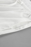 Casual Solid Color Pocket Turndown Collar Long Sleeve Two Pieces