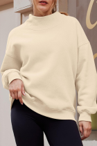 Casual Daily Solid Color Half A Turtleneck Tops