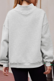 Casual Daily Solid Color Half A Turtleneck Tops