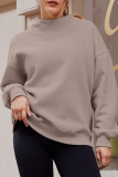 Casual Daily Solid Color Half A Turtleneck Tops