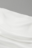 Sexy Solid Color Ruffle Ruched Strapless Strapless Dresses