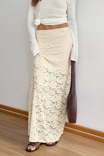 Sexy Solid Color Lace Straight Solid Color Bottoms